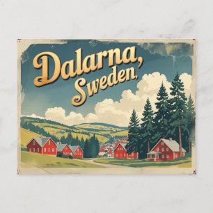 Cartão Postal Descubra a Suecia de Dlarna