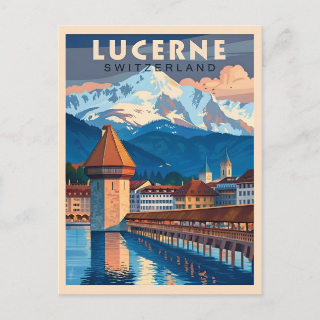 Cartão Postal Descubra o charme de Luzerna (Frente)