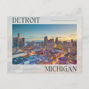 Cartão Postal Descubra o Espírito Vibrante de Detroit, Michigan