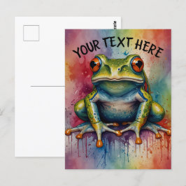 Cartão Postal Descubra o sapo bonito cativante