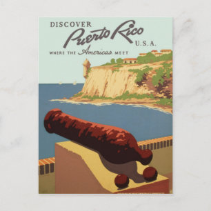 Cartão Postal Descubra Porto Rico, onde as Américas se encontra