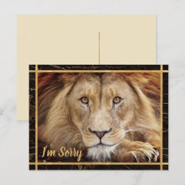 Cartão Postal Desculpe, Lion Photo Image