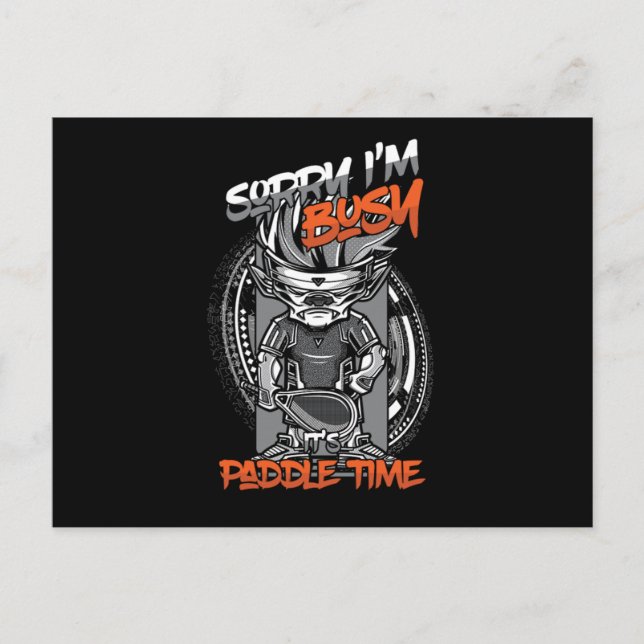 Cartão Postal Desculpe-Me Atrasar Seu Tempo De Paddle (Frente)