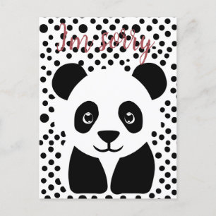 Cartão Postal Desculpe Panda Personalizada