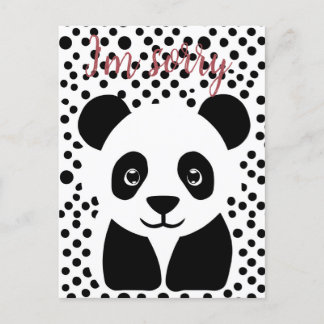 Cartão Postal Desculpe Panda Personalizada