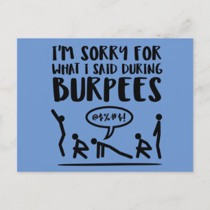 Cartão Postal Desculpe pelo que eu disse durante burpees