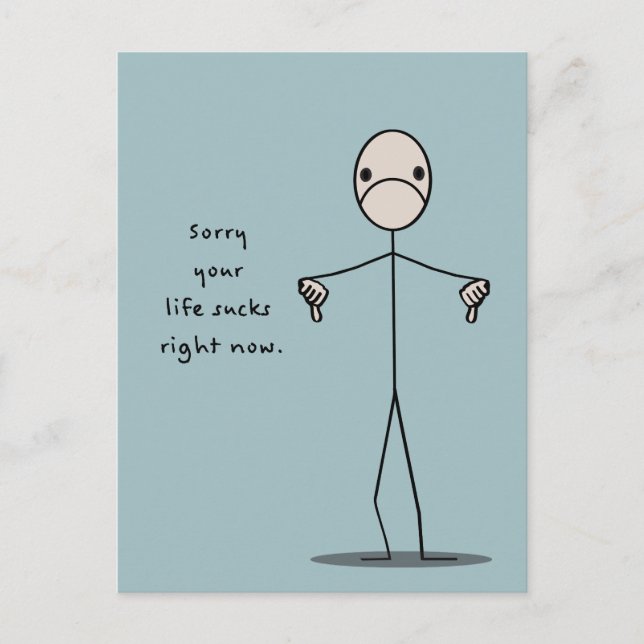 Cartão Postal Desculpe Sua Vida Cheira Agora (Frente)