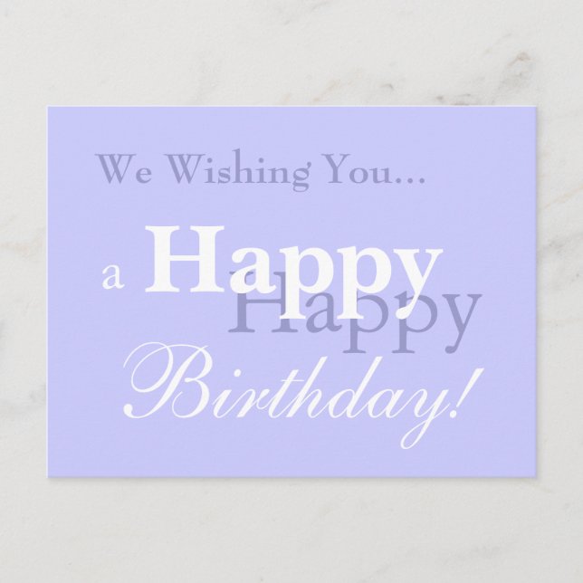 Cartão Postal Desejamos a você... um feliz aniversário! (Frente)
