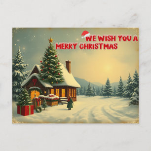 Cartão Postal Desejamos um feliz natal - O12