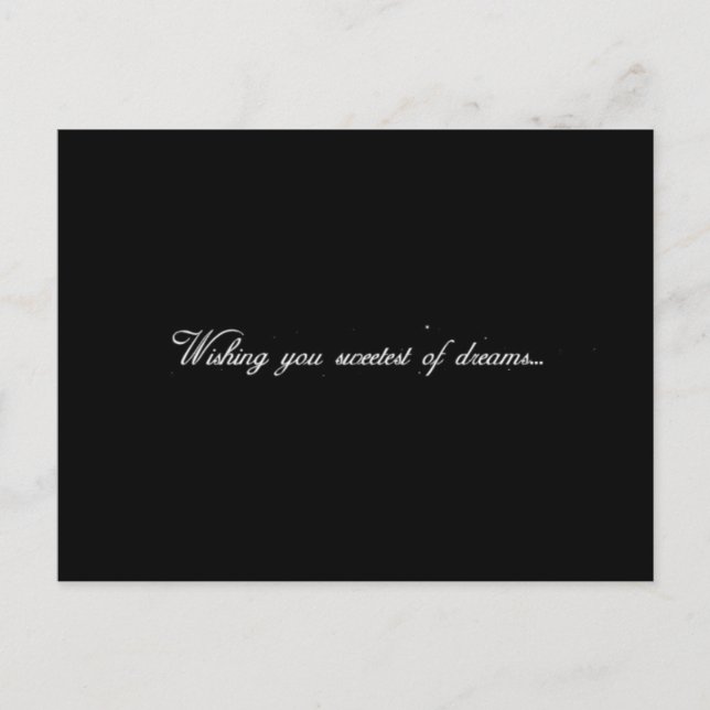CARTÃO POSTAL DESEJANDO A VOCÊ O MAIS DOCE DOS SONHOS GOODNOEXPR (Frente)