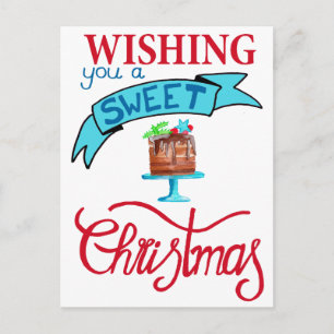 Cartão Postal Desejando lhe um Natal muito doce