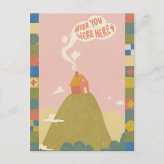 Cartão Postal Desejando Que Você Estivesse Aqui