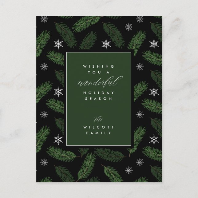 Cartão Postal DESEJANDO UM FERIADO MARAVILHOSO | Adicione sua fo (Frente)