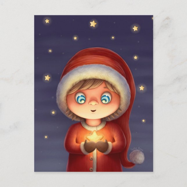 Cartão Postal Deseje em uma estrela (Frente)