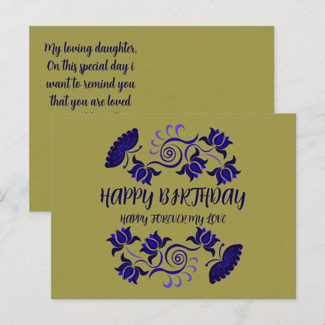 CARTÃO POSTAL DESEJO DE ANIVERSÁRIO DA MÃE (Frente/Verso)