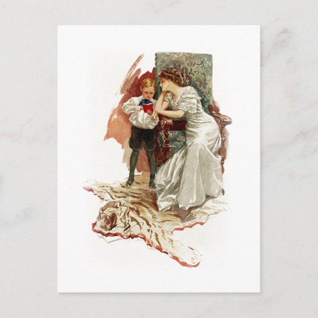 Cartão Postal Desejo do Coração de Harrison Fisher Este é o Livr (Frente)