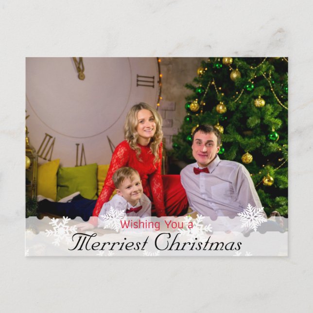 Cartão Postal Desejo-lhe um Natal muito feliz (Frente)