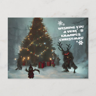 Cartão Postal Desejo-te um Natal muito Krampus