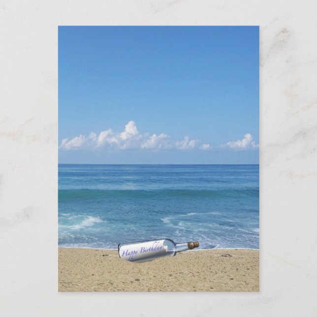 Cartão Postal Desejos de aniversário atrasados (Frente)