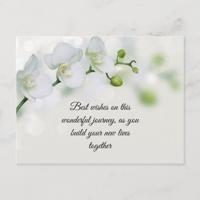 Cartão Postal Desejos de casamento (Frente)