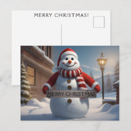 Cartão Postal Desejos de Feliz Natal Cheios de Alegria e Amor 