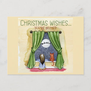 Cartão Postal Desejos de Natal Festa de Natal da Criança e do Ga