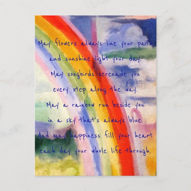Cartão Postal Desejos do arco-íris (alternativo 3) (Frente)
