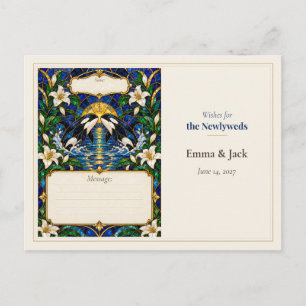Cartão Postal Desejos do Livro de Presença do Casamento da Orca
