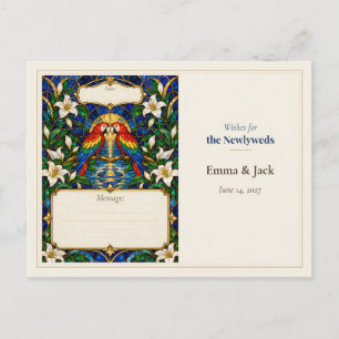 Cartão Postal Desejos do Livro de Visitas de Casamento de Papaga