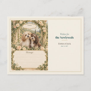 Cartão Postal Desejos do Livro de Visitas de Casamento Havanese