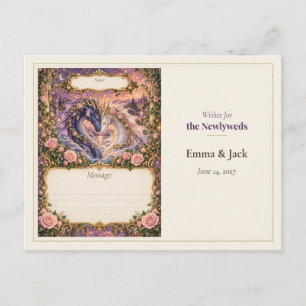 Cartão Postal Desejos do Livro de Visitas de Casamento Leviathan