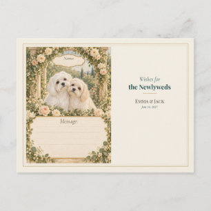 Cartão Postal Desejos do Livro de Visitas de Casamento Maltês