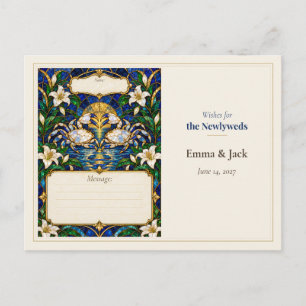 Cartão Postal Desejos do Livro de Visitas do Casamento de Carang