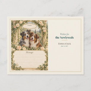 Cartão Postal Desejos do Livro de Visitas do Casamento do Austra