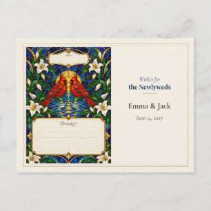 Cartão Postal Desejos do Livro de Visitas do Casamento do Cardin