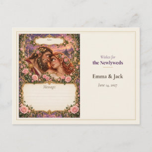 Cartão Postal Desejos do Livro de Visitas do Casamento do Ciclop
