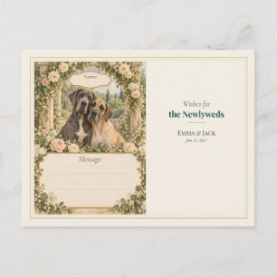 Cartão Postal Desejos do Livro de Visitas do Casamento do Great