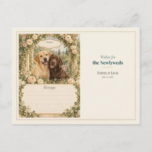 Cartão Postal Desejos do Livro de Visitas do Casamento do Labrad