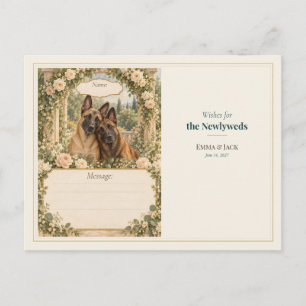 Cartão Postal Desejos do Livro de Visitas do Casamento do Malino
