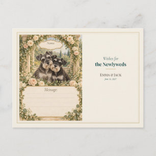 Cartão Postal Desejos do Livro de Visitas do Casamento do Schnau