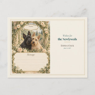 Cartão Postal Desejos do Livro de Visitas do Casamento do Scotti