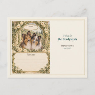 Cartão Postal Desejos do Livro de Visitas do Casamento do Shetla