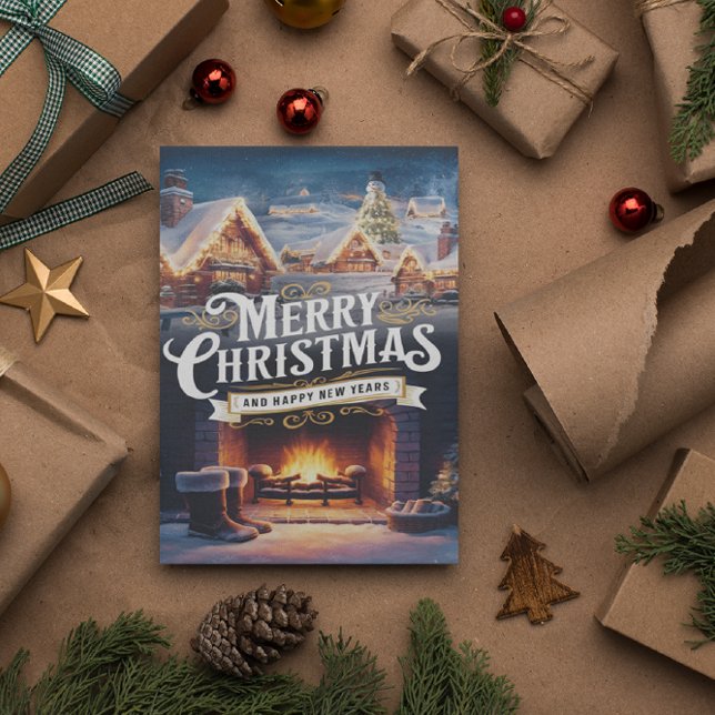 Cartão Postal Desejos espumantes para feliz Natal (Criador carregado)