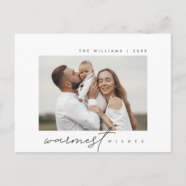 Cartão Postal Desejos Mais Quentes, Saudação de Natal, Foto da F (Frente)