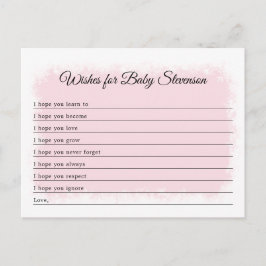 Cartão Postal Desejos para bebê, Chá de fraldas de inverno, qual