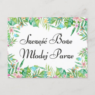 Cartão Postal Desejos para Casal polonês