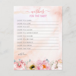 Cartão Postal Desejos Para O Chá de fraldas Das Meninas De Abóbo