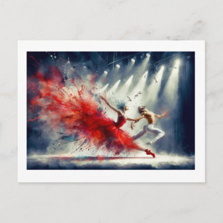 Cartão Postal Desempenho Dinâmico de Ballet, 