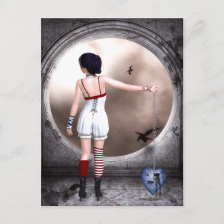 Cartão Postal Desencadear Meu Cartão-Postal De Arte Gótico Do Co