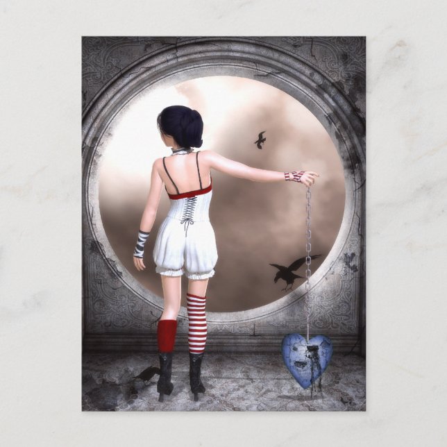 Cartão Postal Desencadear Meu Cartão-Postal De Arte Gótico Do Co (Frente)